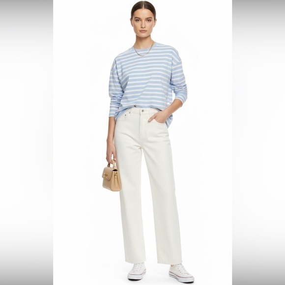 dazy Denim - New Dazy Highrise Wide Leg Creme Jeans